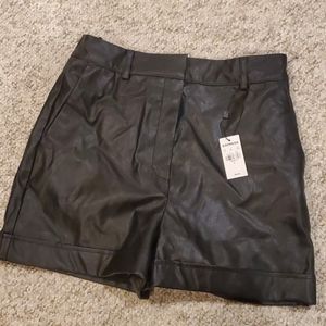 Leather shorts